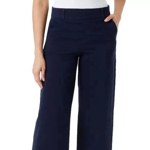Gloria Vanderbilt Women's Cropped Length Ponte Pants, Navy, XL (16-18) - Picture 2 of 2
